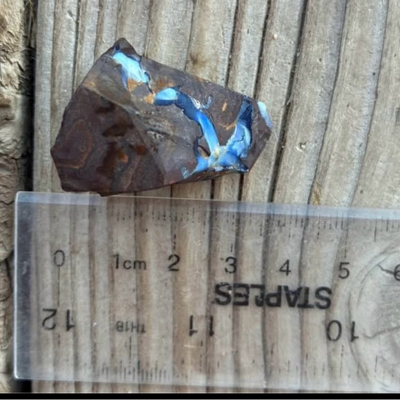 102ct Gorgeous Australian Boulder Opal Rough Blues Loose Gemstone AA5 - Picture 7 of 7